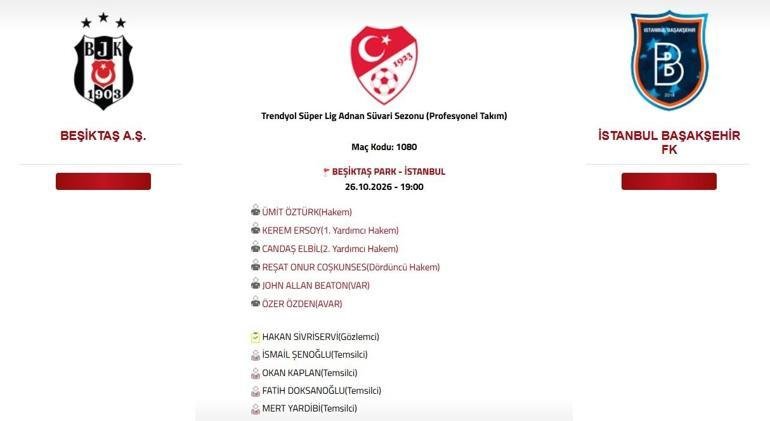 Kaynak HABER MERKEZİ Beşiktaş Başakşehir maçı hangi kanalda, saat kaçta,