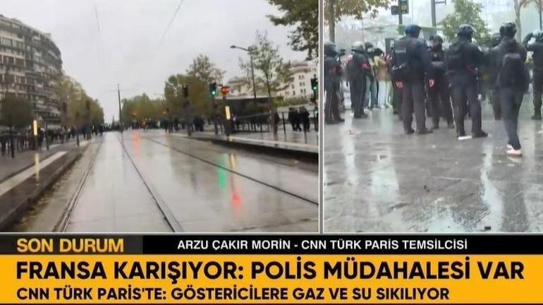 Fransa’da sokaklar savaş alanına döndü! CNN TÜRK Paris’te: 200’e yakın gözaltı Kaynak HABER MERKEZİ Fransa’da hayat pahalılığına karşı düzenlenen Sarı Yelekliler