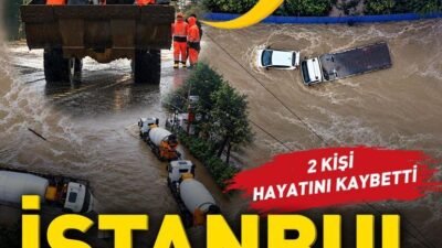 İstanbul Sarıyer’de şiddetli yağışın yol açtığı hasar havadan görüntülendi. Görüntülerde,